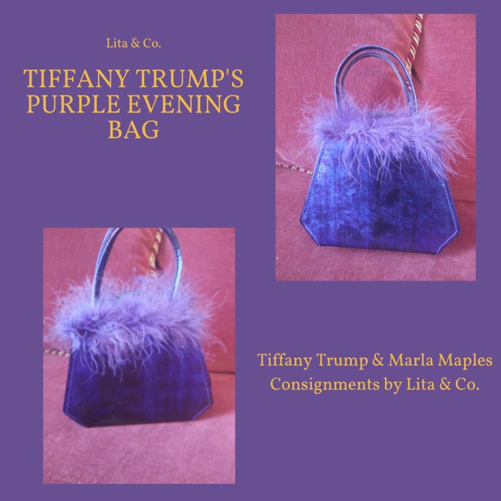 Tiffany Trump's Purple Feather Bag.